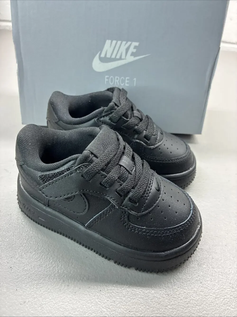 Nike Air Force 1 Easyon ‘Triple Black’ Toddler Sneakers FN0236-001- SZ 5 C